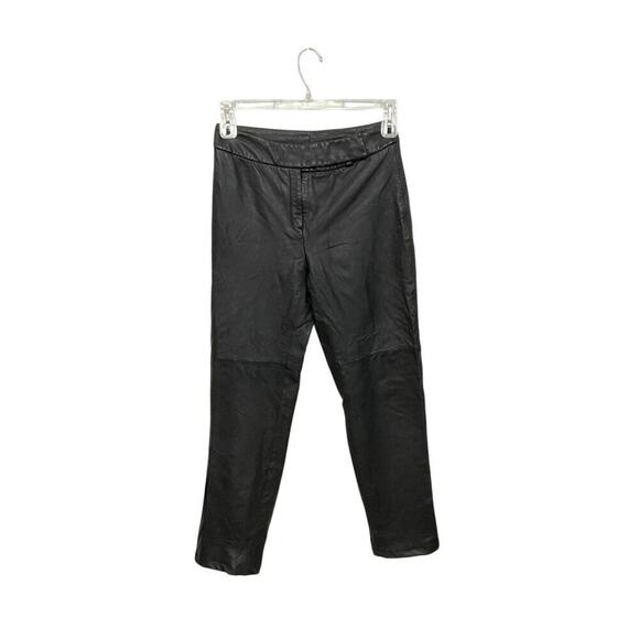 Liz Claiborne Pants - VTG Liz Claiborne Black Leather Riding Pants Size 6 Small Straight Leg
